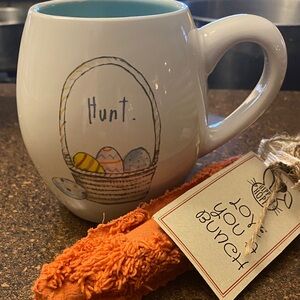 Rae Dunn Hunt White and Blue Mug Large